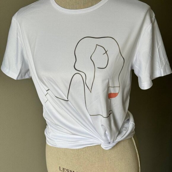 NWOT! Fun Abstract Cotton-Blend T-shirt - Size Medium - Picture 4 of 4